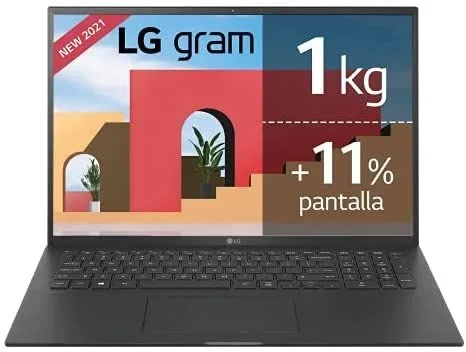 LG Gram 17Z90P-G.AD98B ordenador portatil Portátil 43,2 cm (17″) WQXGA Intel® Core™ i7 i7-1165G7 32 GB LPDDR4x-SDRAM 1 TB SSD Wi-Fi 6 (802.11ax) Windows 11 Pro Negro