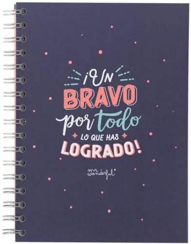 Libreta – ¡un bravo por todo lo que has logrado! mr.wonderful