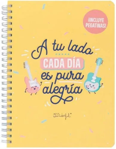 Libreta pequeña – a tu lado cada día es pura alegría mr.wonderful
