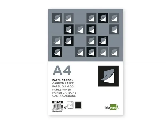 Liderpapel NR04 papel de carbón 10 hojas A4