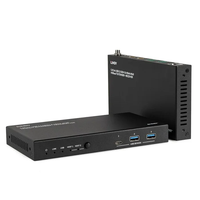 Lindy 39365 ampliador de red Transmisor y receptor de red Negro