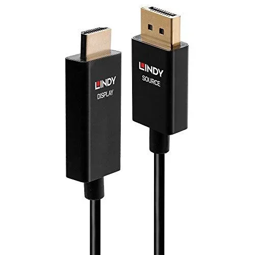 Lindy 40926 adaptador de cable de vídeo 2 m DisplayPort HDMI tipo A (Estándar) Negro