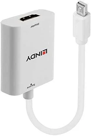 Lindy 41069 adaptador de cable de vídeo Mini DisplayPort HDMI tipo A (Estándar) Blanco