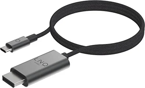 LINQ byELEMENTS LQ48024 adaptador de cable de vídeo 2 m USB Tipo C DisplayPort Negro