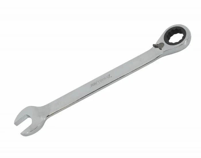 Llave combinada con carraca 17mm AWTOOLS, herramienta profesional, diseño ergonómico, alta calidad y durabilidad, ideal para trabajos mecánicos exigentes.