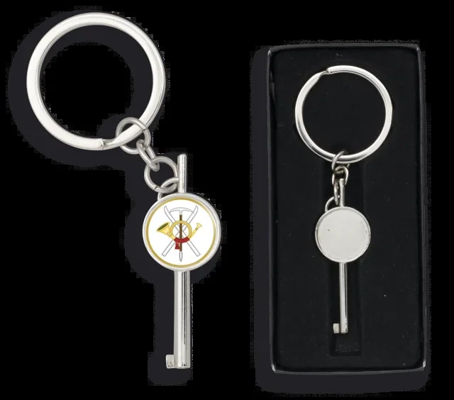 Llave Grilletes Con Chapa Y Llavero Martinez Albainox de acero inoxidable de 5 cm en caja de presentación 09735GR1043