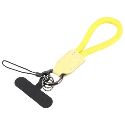 Llavero Cordón Corto Antipérdida para Teléfono Móvil (Amarillo)