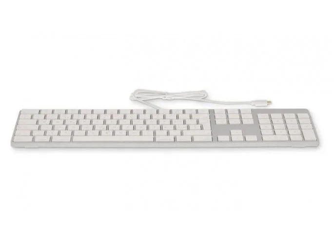 LMP – Teclado Suiza CH (QWERTZ) USB-C con Teclado numérico, Cubierta Superior de Aluminio y 1 Puerto USB-C – Plata – Compatible con Mac y iPad
