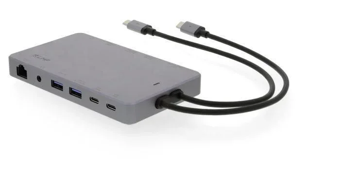 LMP Display Dock 2 Alámbrico USB 3.2 Gen 1 (3.1 Gen 1) Type-C Gris