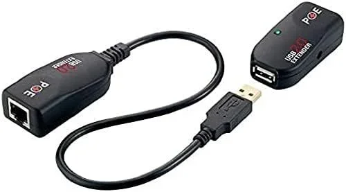 LOGILINK Ua0207 USB 2.0 Extender, De hasta 50 Metros A Través De Un Cable Cat 5, PoE
