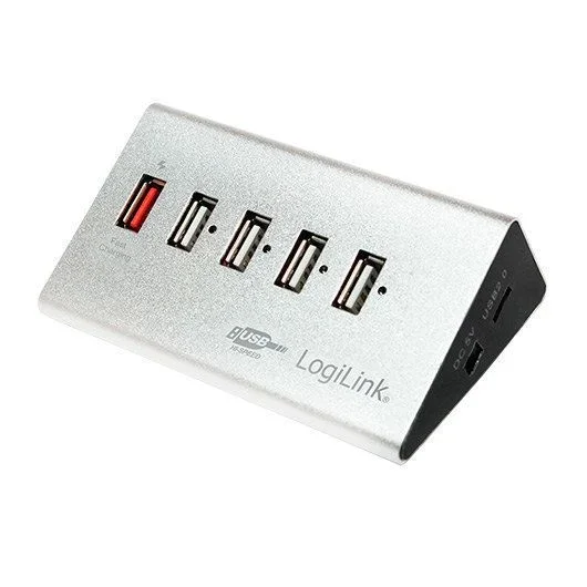 LogiLink UA0224 hub de interfaz 480 Mbit/s Negro