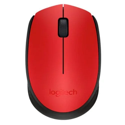 Logitech M171 Ratón inalámbrico para PC, Mac, portátil, 2,4 GHz con minireceptor USB, seguimiento óptico, duración batería 12 meses, ambidiestro, Rojo