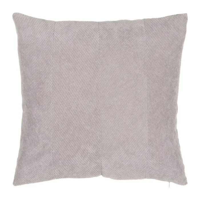LOLAhome Cojín Gris con Textura Pana de Terciopelo de 45×45 cm