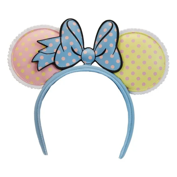 Loungefly Diadema de Minnie Mouse con diseño de lunares, color pastel