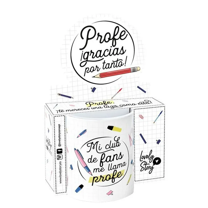 LOVELY STORY Taza – Mi Club de Fans Me LLama Profe 330ml