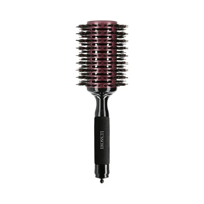 LUSSONI by Tools For Beauty Natural Style Cepillo Redondo de Madera para Modelado 50 mm