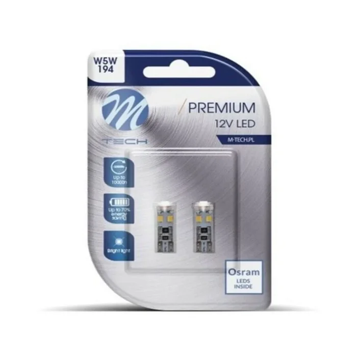M-Tech BOMBILLAS LED BLANCO CANBUS 12V W5W