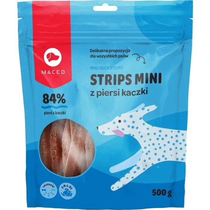 Maced mini ducks strips – golosina para perros – 500g