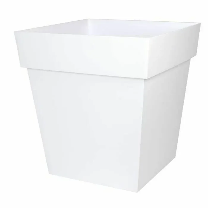 Maceta EDA Tuscany Cuadrado Blanco Ø 50 cm Cuadrada