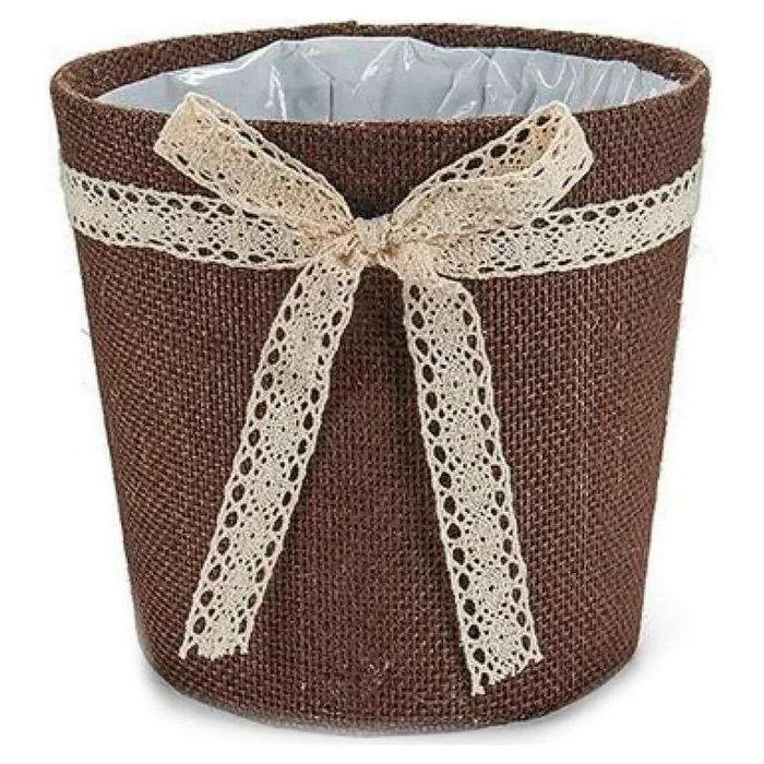 Maceta gris natural chocolate 18 x 17 x 18 cm