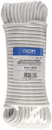 MADEJA 20 MT. Goma Elastica Alta TENACIDAD Blanca. Calibre 6 MM.