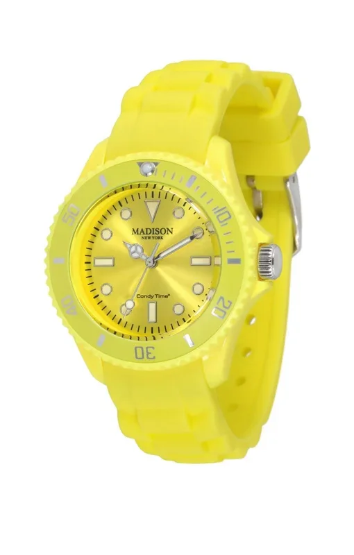 Madison L4167-21 – Reloj de Pulsera para Hombre, Amarillo
