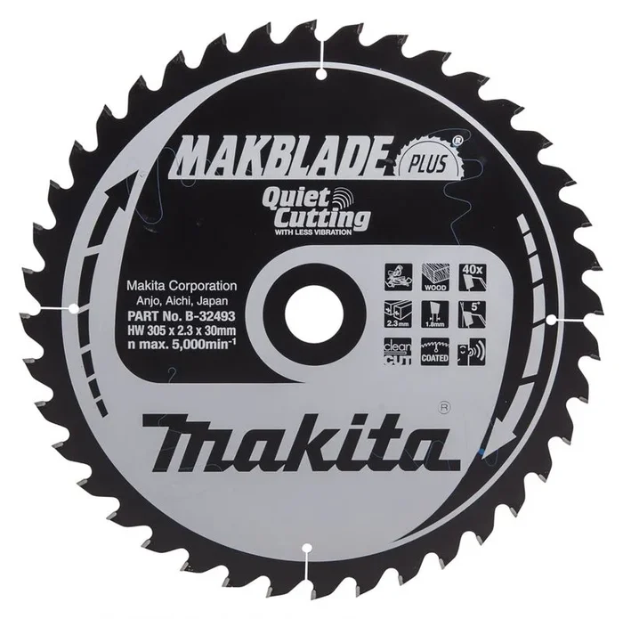 Makita B-32493 – Makblade hoja de sierra 305 x 30 mm, 40 z