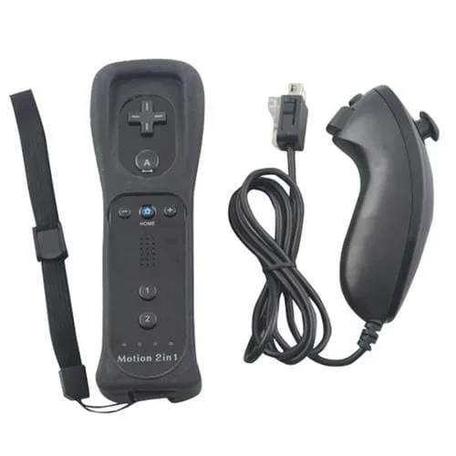 Mando a Distancia Inalámbrico Wii Gamepad (Negro)