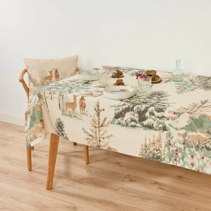 Mantel antimanchas belum christmas deer multicolor 200 x 155 cm