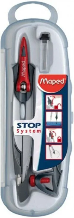Maped 196100 compás aluminio, negro, rojo