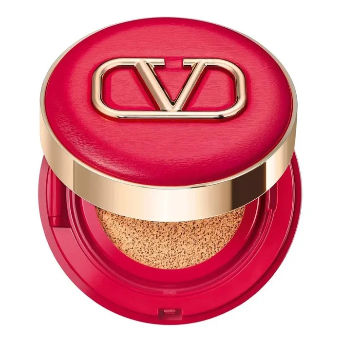 Maquillaje compacto / Valentino / Go Cushion Compact Foundation LA1 SPF 50, cobertura uniforme, acabado radiante y envase recargable 14 g