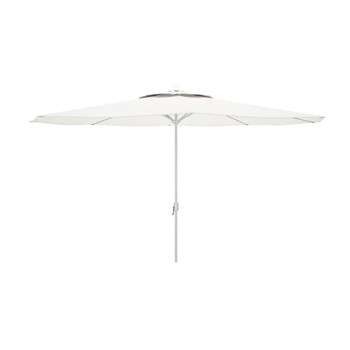 Marbueno sombrilla acero 8 barillas d270 cm polyester blanca jardin, piscina y terraza 10187