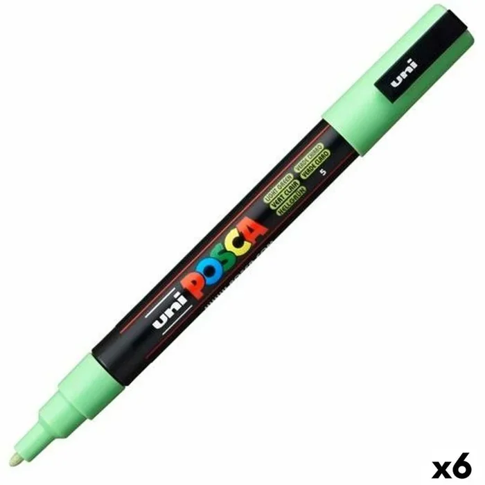 Marcador posca pc-3m verde claro (6 unidades)