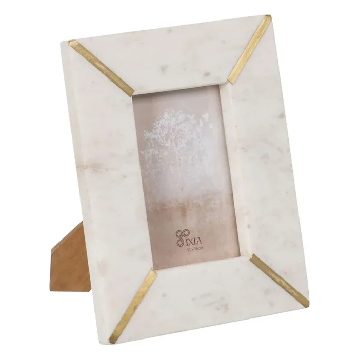 Marco de Fotos Blanco Dorado Cobre Mármol 10 x 15 cm 19 x 1,5 x 24 cm – Marca: BigBuy Home – EAN: 8445146077820