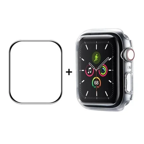 Marco de PC Enkay Hat-Prince + Película Protectora Pmma HD para Apple Watch Series 8/7 45mm (Transparente)