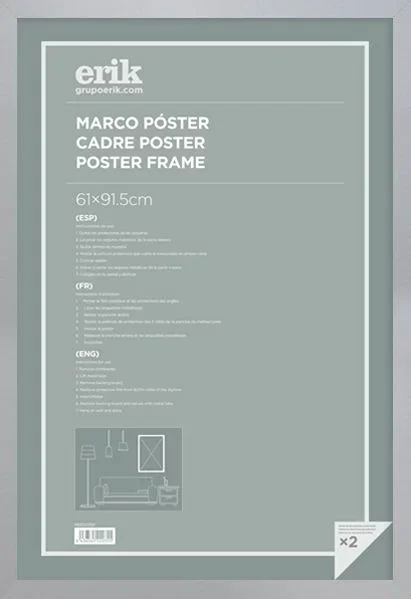 Marco poster 61×91,5 cm mdf plata