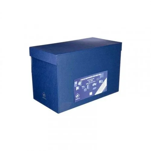 Mariola 946593 – Caja de transferencia forrada en papel, formato doble folio, color azul