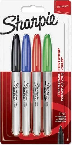 Marker permanentny sharpie fine classic – blister 4szt. (czarny, niebieski, czerwony, zielony) f 1,0mm 1985858