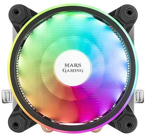 Mars Gaming MCPU220 Disipador CPU TDP 140W Dual ARGB Silencioso PWM Negro