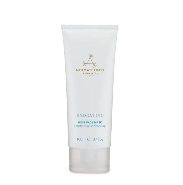 Mascarilla facial hidratante Aromatherapy Associates con rosa damascena regenera calma y nutre la piel seca textura cremosa formato 100 ml