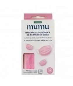 Mascarilla higienica 3 capas adulto (tipo quirurgica)tipo i rosa clip nasal -pack 10 und-