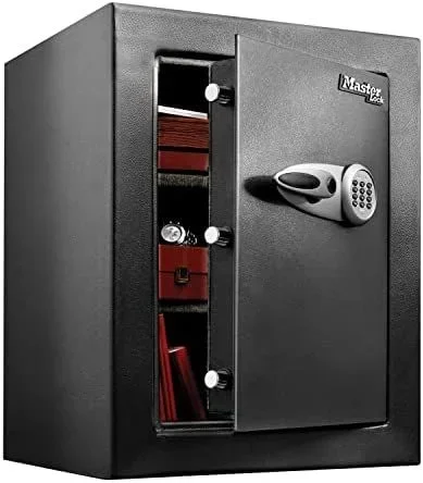Master Lock T8-331ML Caja Fuerte de Alta Seguridad 119,9 l combinación Digital XL -Gran Capacidad de almacenaje para Guardar artículos valiosos, Negro