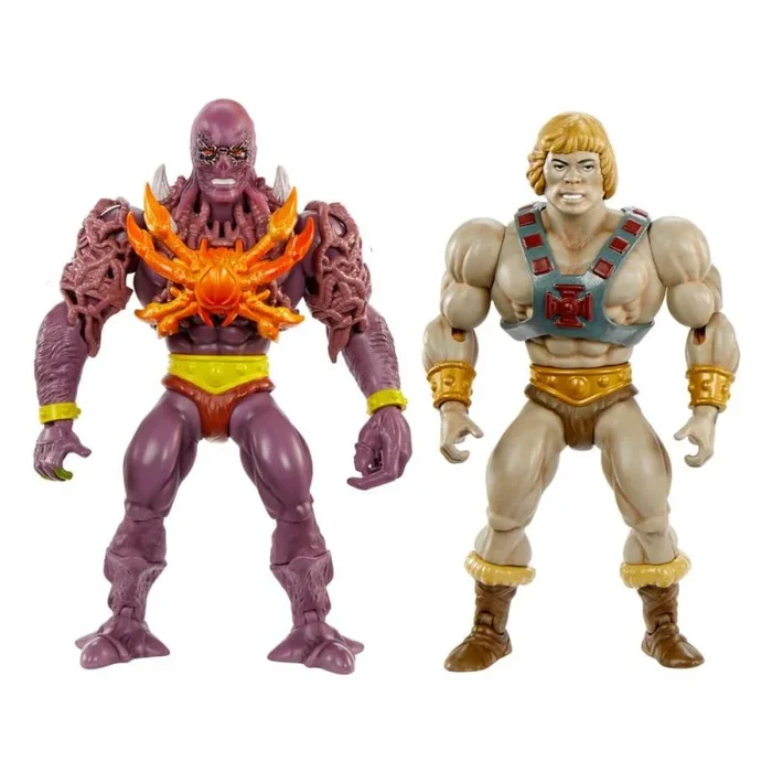 Masters of the universe x stranger things origins pack de 2 figuras he-man & vecna 14 cm