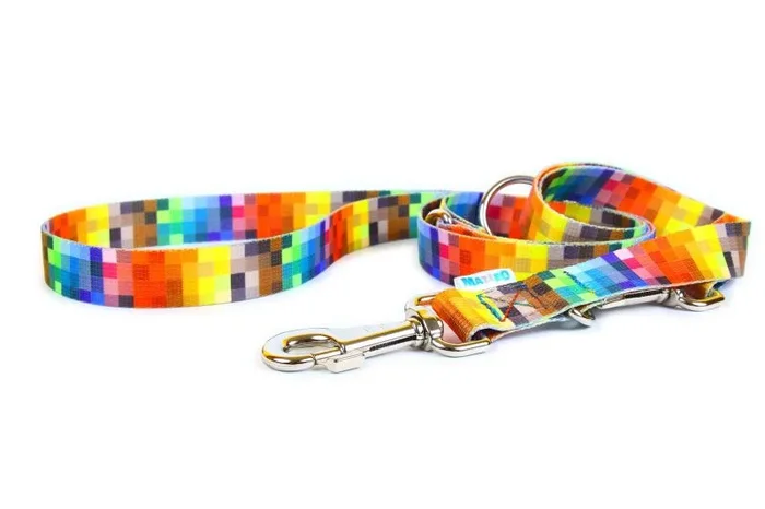 Matteo adjustable leash pixels 15 mm- correa para perros – 220 cm