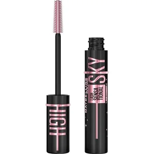 Maybelline New York, Máscara de Pestañas Lash Sensational Sky High Cosmic, Longitud sin Límites y Volumen Redefinido, Pigmentos Ultranegros