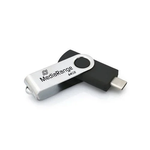 MediaRange MR1901 unidad flash USB 64 GB USB tipo A 3.2 Gen 1 (3.1 Gen 1) Negro, Plata