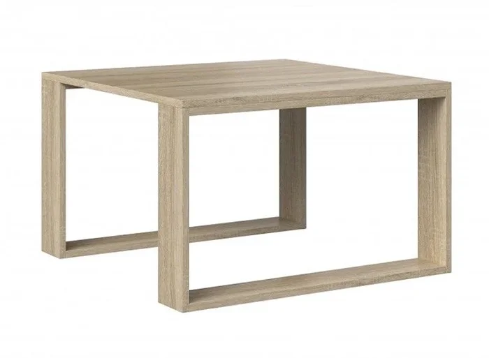 Mehome Mesa de café 67 x 67 x 40 cm, Mesa Auxiliar de café, Estilo Industrial, Moderna con Dos estantes, Mesa de Oficina, hogar (Sonoma)