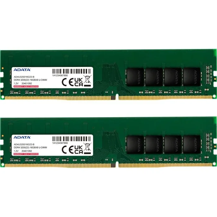 Memoria ADATA Premier DDR4 16 GB 2 x 8 GB U-DIMM, 3200 MHz, PC Server, Registered NO, ECC NO,