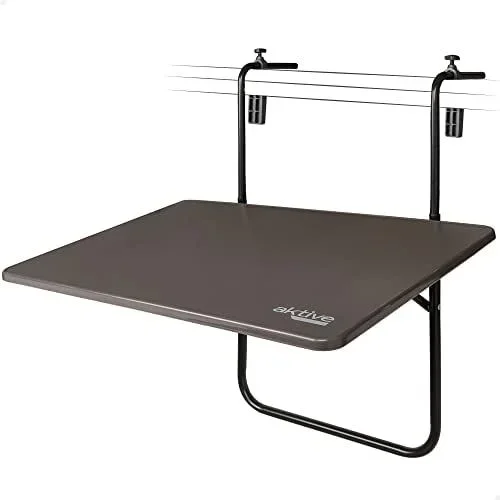 Mesa colgante y plegable metal para balcón 60×40 cm