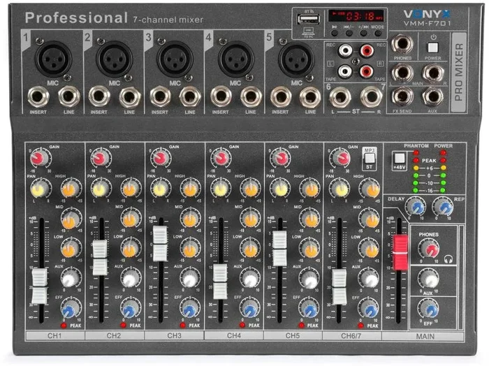 Mezclador Estudio 7in Vonyx Vmm-f701 172.578